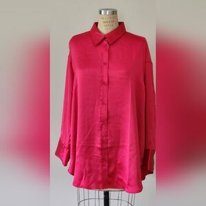 NWT H&M  Pink Women's Button Down Shirt